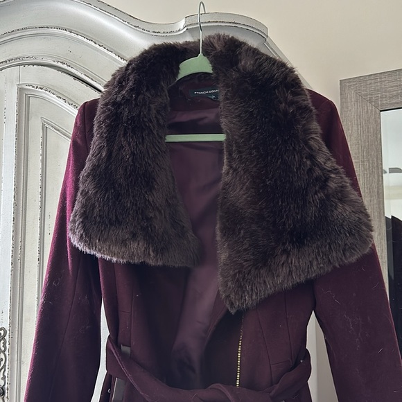 French Connection Fur Trim Jacket - Picture 4 of 8